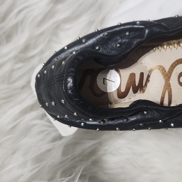 [US7->6] SAM EDELMAN Ballet flats with silver studs-size 7 but fits small, NWOB - Picture 2 of 3